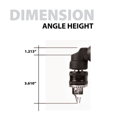 Master Palm® Angle Air Drill, Standard Keyed, 1/2" Chuck, 500 RPM