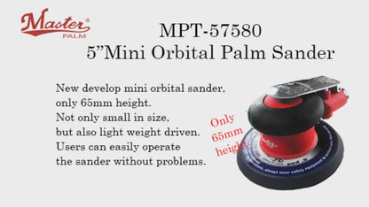 Master Palm 57580 5“ Air Palm 軌道砂光機 – 非常適合快速而強大的低高度手工打磨